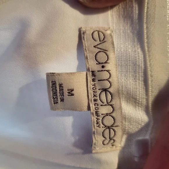 Eva Mendes New York & Company Lemon Floral Strapless Dress Midi Medium - Picture 7 of 7